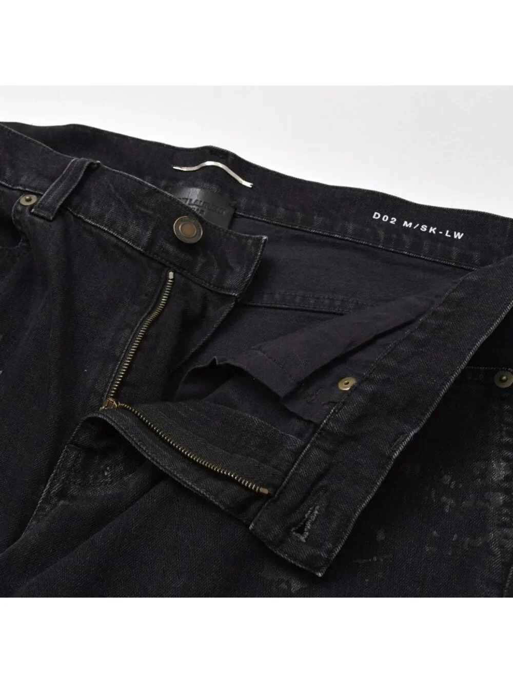 Saint Laurent Paris Skinny Denim Pants Cotton Black